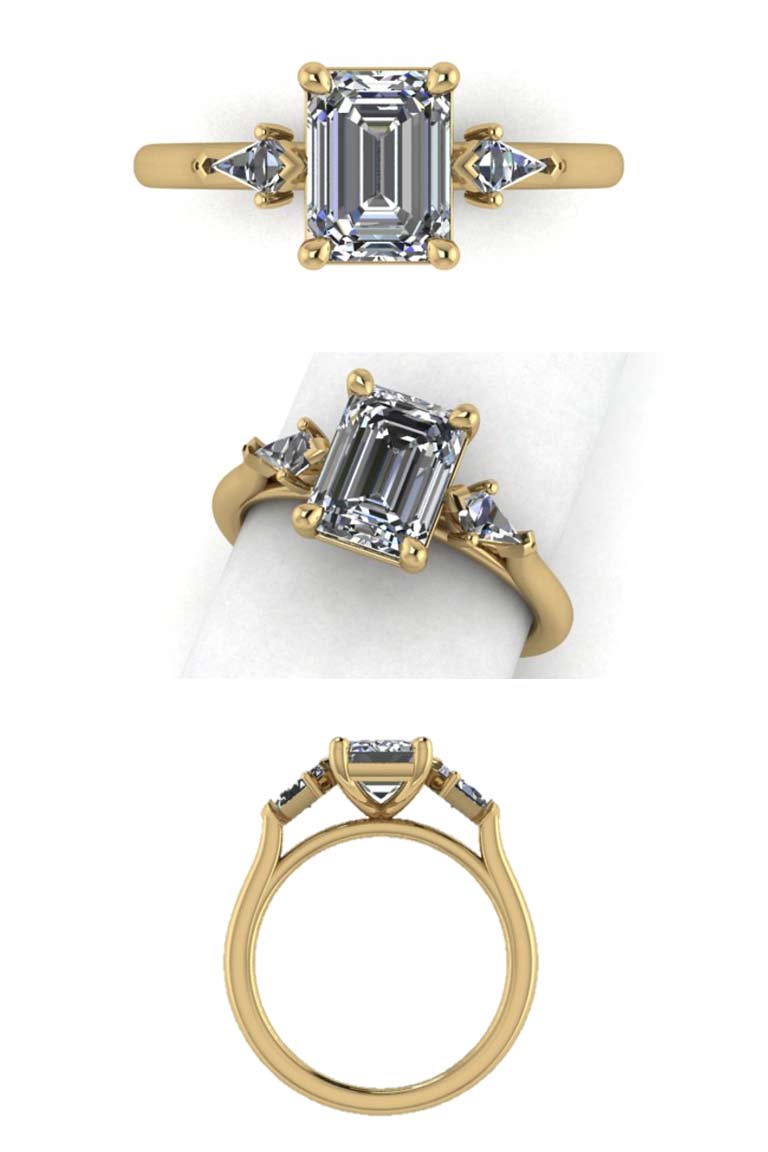 Montreal custom diamond engagement ring